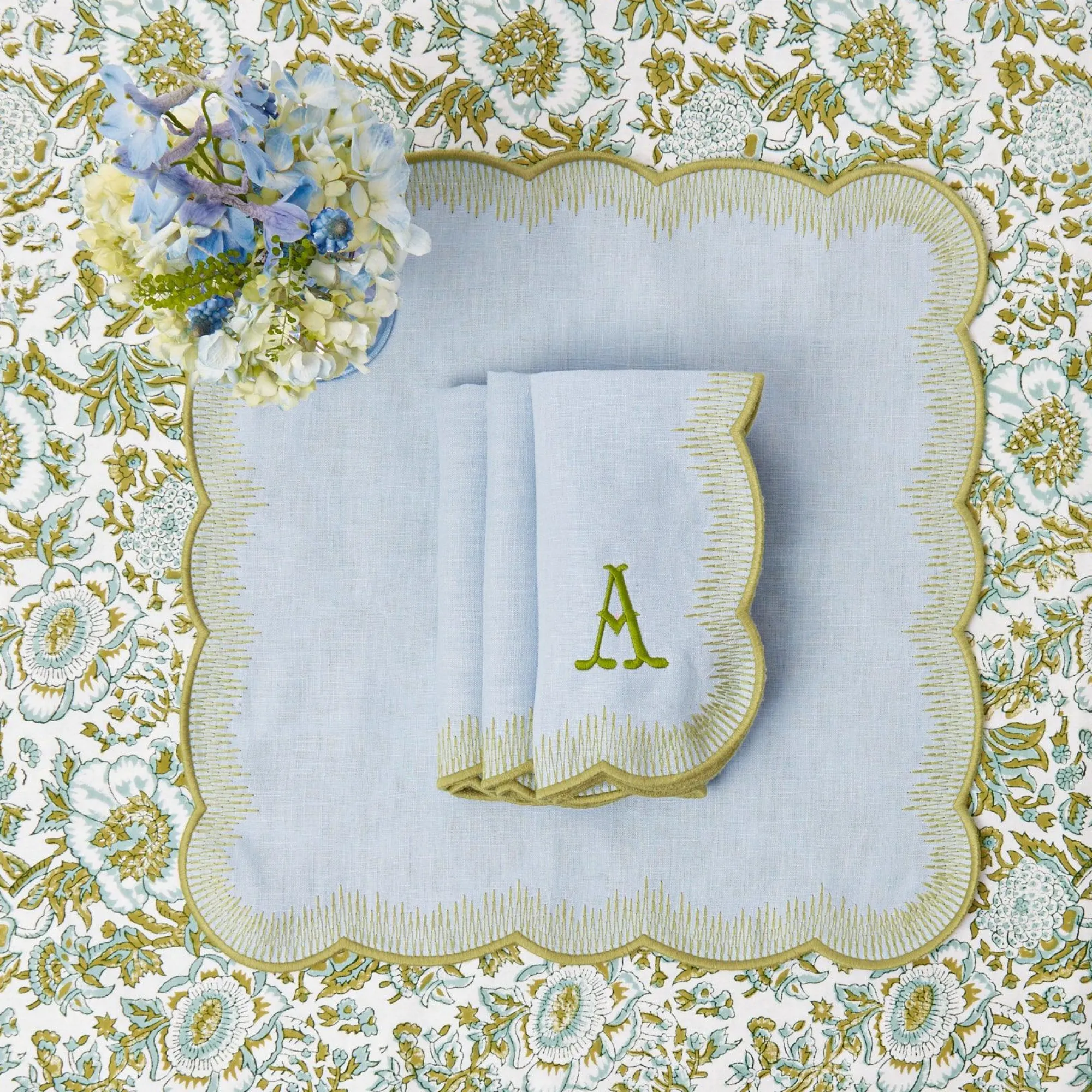 alathea_blue__green_linen_8.webp Sale Alathea Blue & Green Linen Napkins (Set Of 4) Napkins