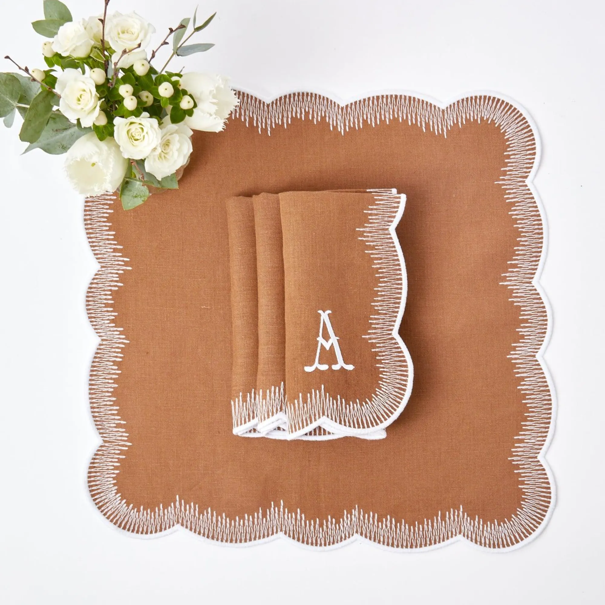 alathea_caramel_linen_pla_10.webp Best Sale Alathea Caramel Linen Placemats & Napkins (Set Of 4) Table Linen Sets