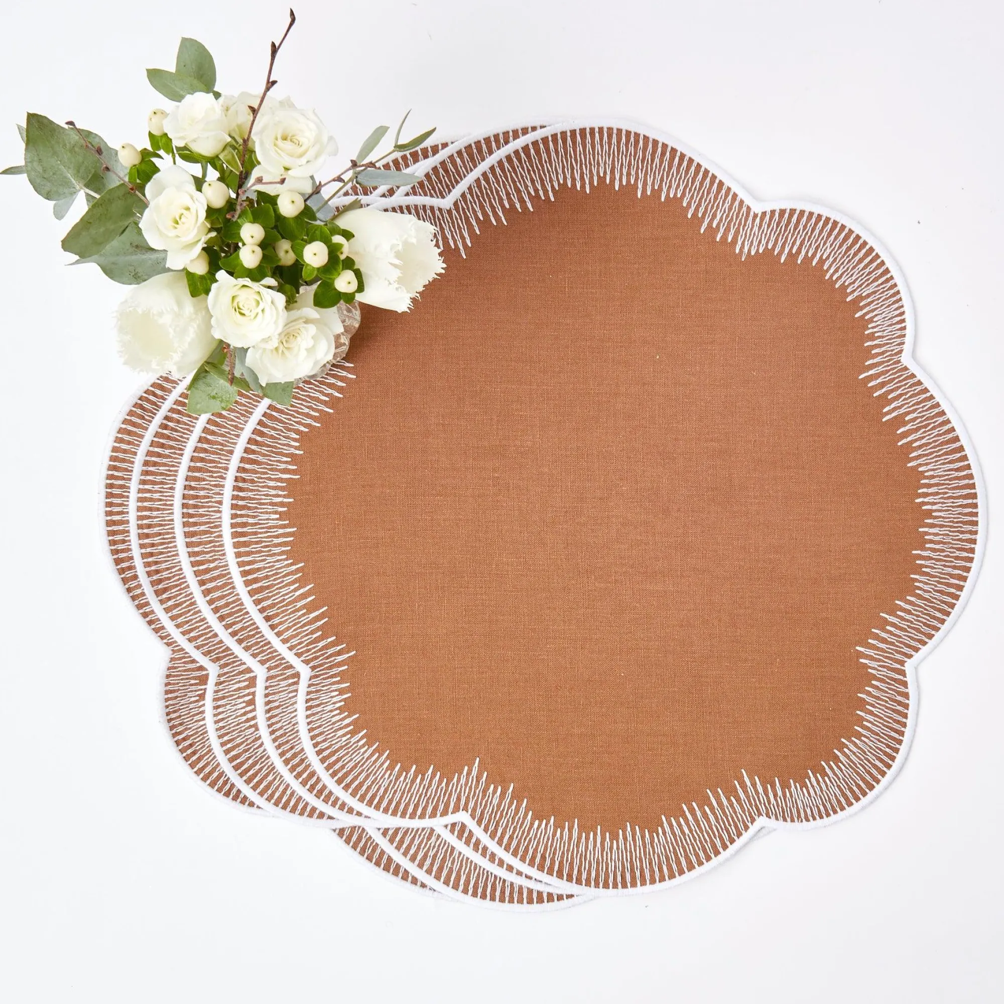 alathea_caramel_linen_pla_11.webp Best Sale Alathea Caramel Linen Placemats & Napkins (Set Of 4) Table Linen Sets