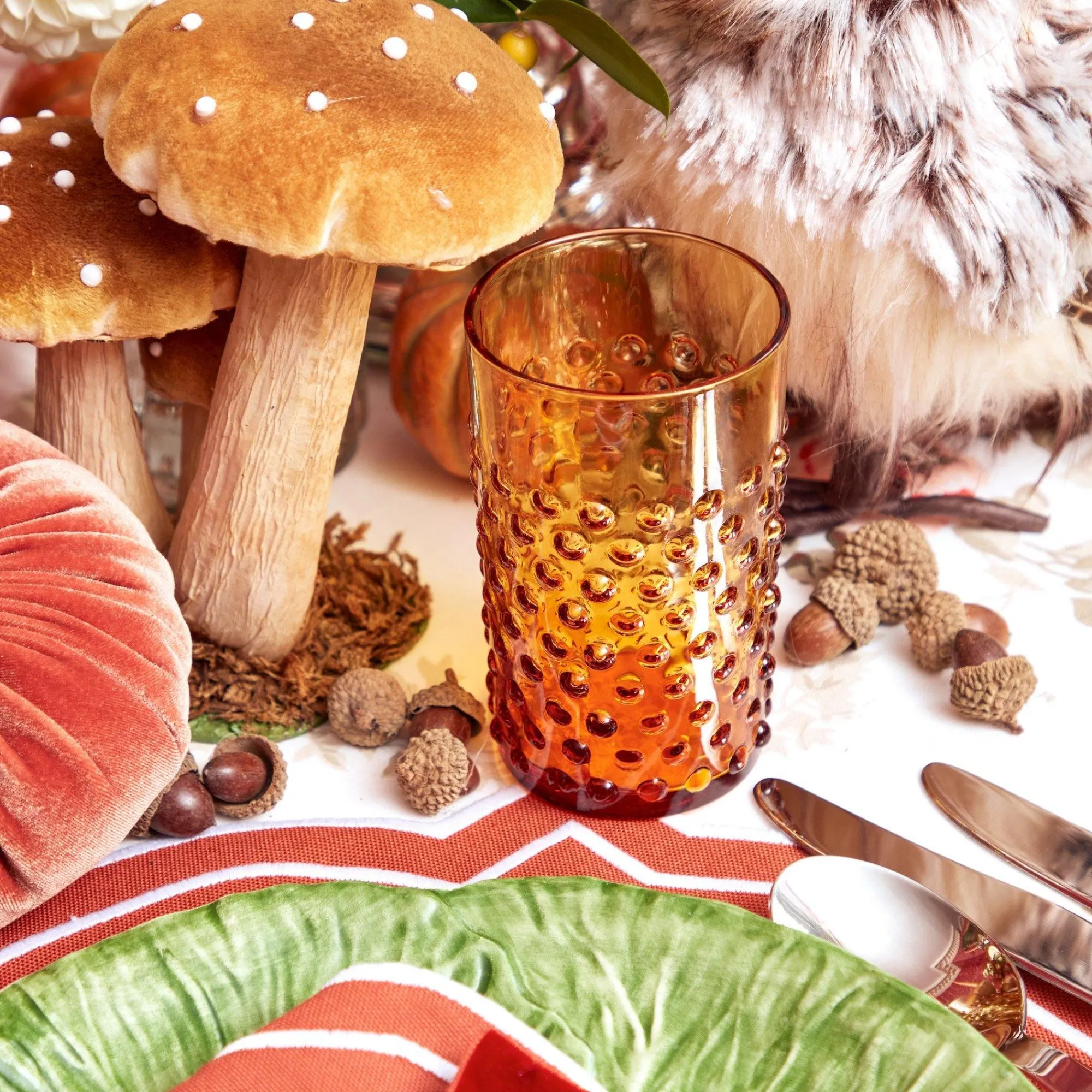 amber_hobnail_glasses_set_10.webp Online Amber Hobnail Glasses (Set Of 6) Glasses