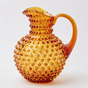 Shop Amber Hobnail Jug And Glasses (Set Of 6) Glassware Sets