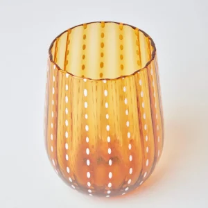 Hot Amber Speckle Water Glasses Glasses