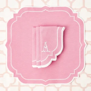 Store Amelie Pink Napkins (Set Of 4) Napkins