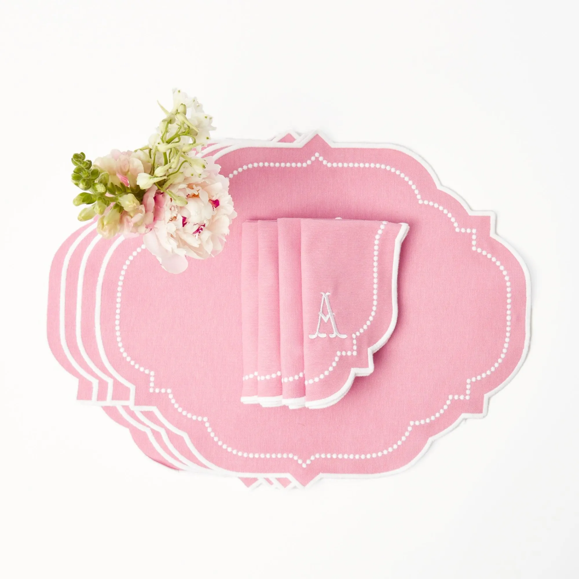 amelie_pink_placemats__na_3.webp Hot Amelie Pink Placemats & Napkins (Set Of 4) Table Linen Sets