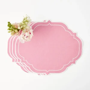 Hot Amelie Pink Placemats & Napkins (Set Of 4) Table Linen Sets