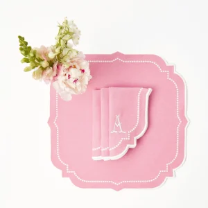 Hot Amelie Pink Placemats & Napkins (Set Of 4) Table Linen Sets