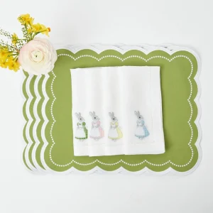 Shop Assorted White Linen Rabbit Napkins (Set Of 4) Napkins