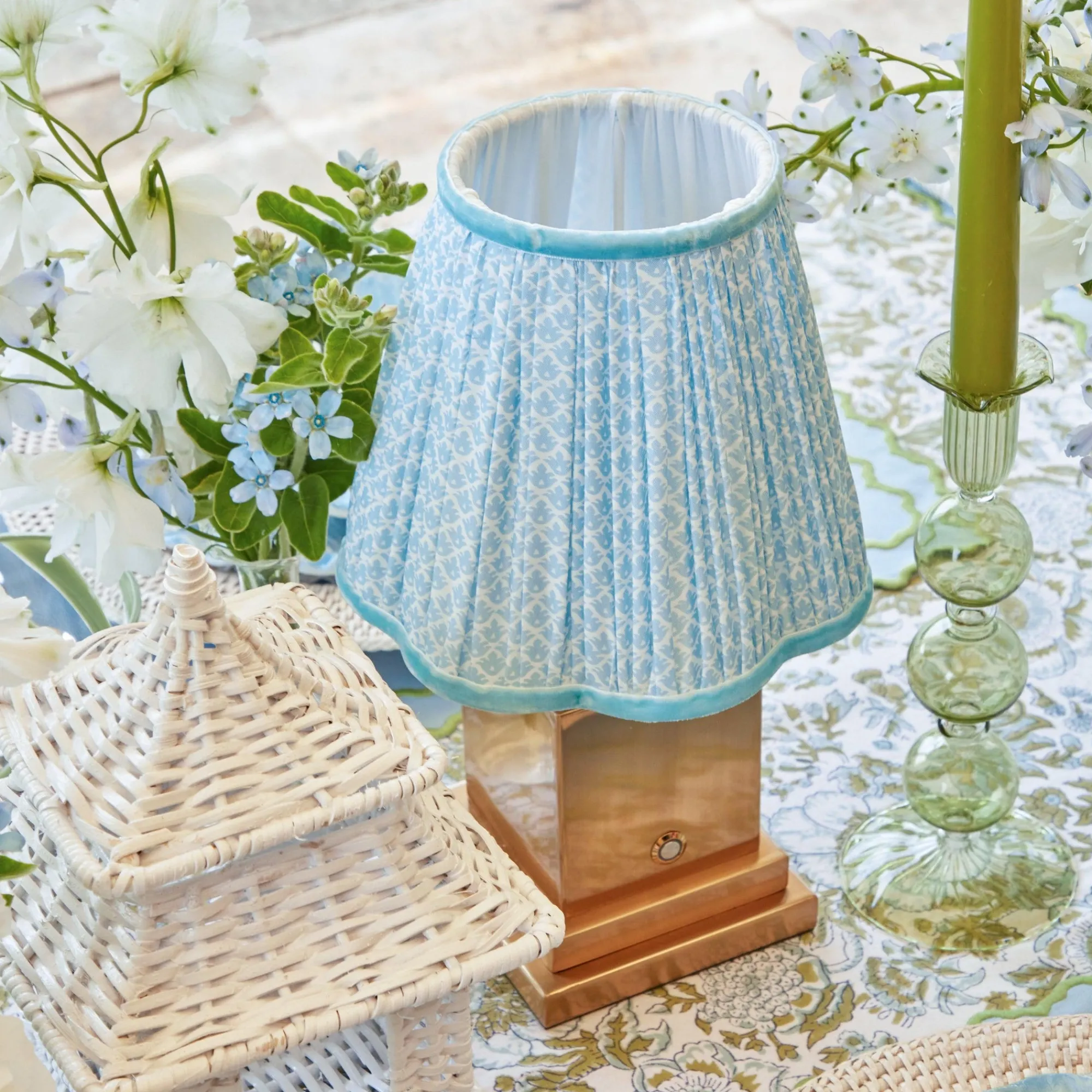 baby_blue_lotus_lampshade_1.webp Shop Baby Blue Lotus Lampshade Lamps & Lighting