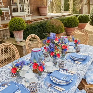Clearance Beatrice Blue Tablecloth Tablecloths