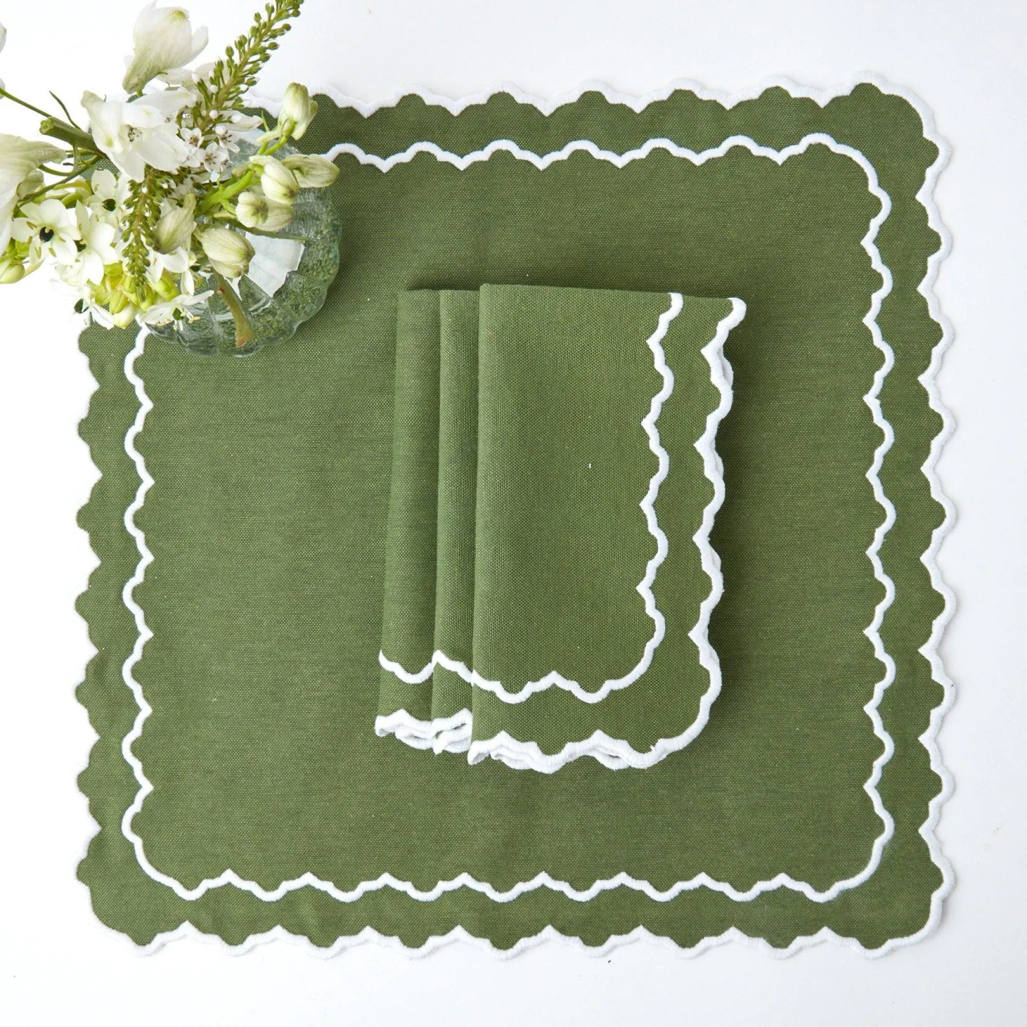 beatrice_forest_green_nap_0.webp Online Beatrice Forest Green Napkins (Set Of 4) Napkins
