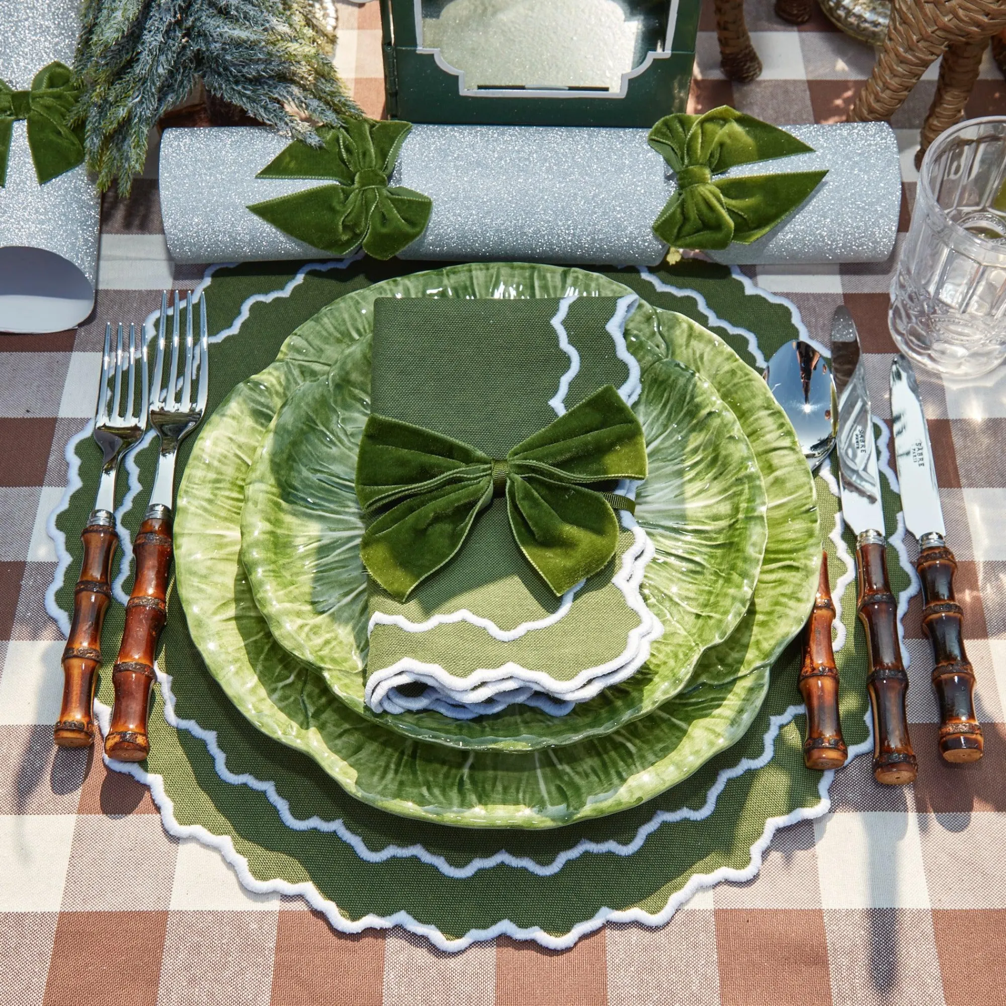 beatrice_forest_green_nap_19.webp Online Beatrice Forest Green Napkins (Set Of 4) Napkins