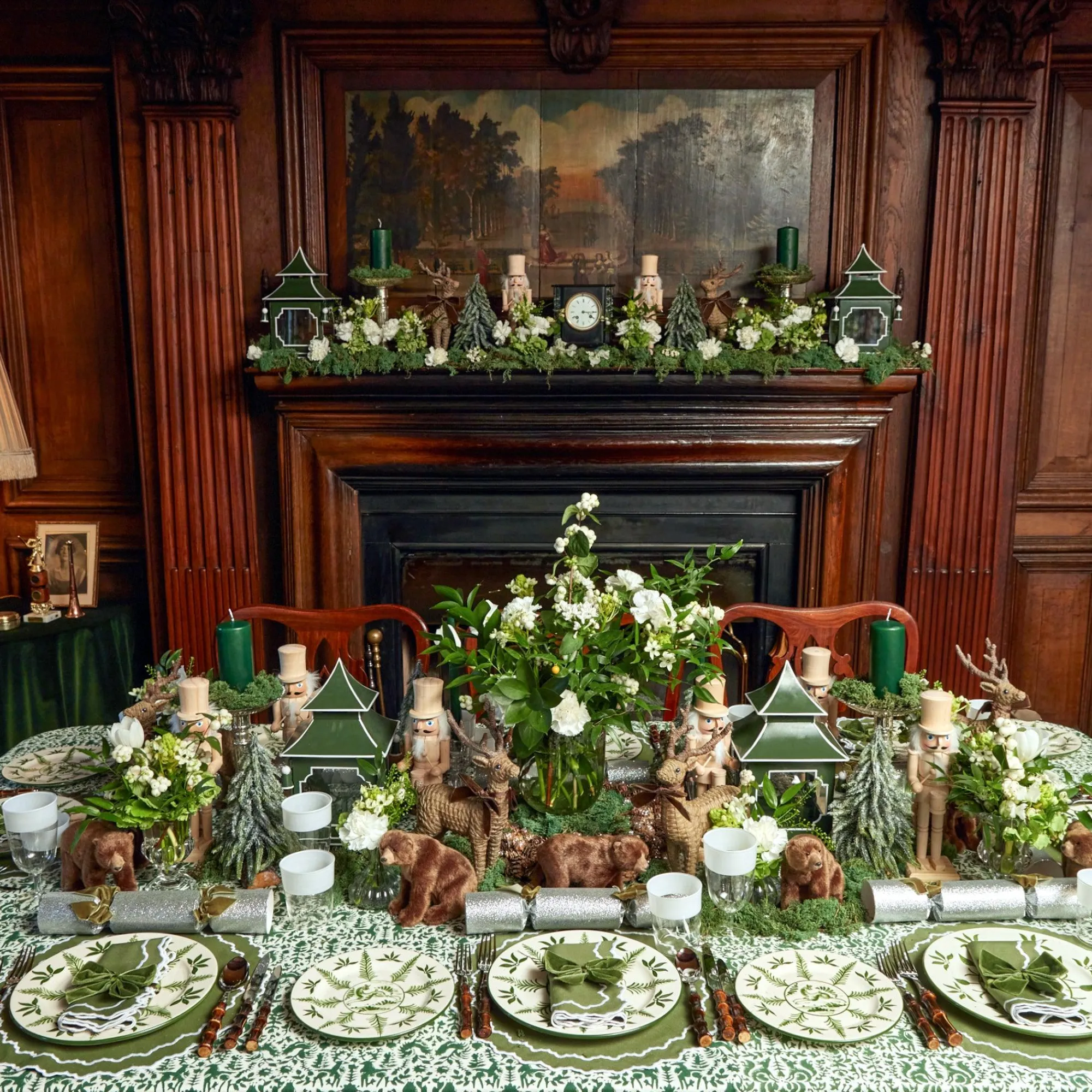 beatrice_forest_green_nap_2.webp Online Beatrice Forest Green Napkins (Set Of 4) Napkins