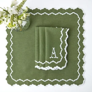 Online Beatrice Forest Green Napkins (Set Of 4) Napkins
