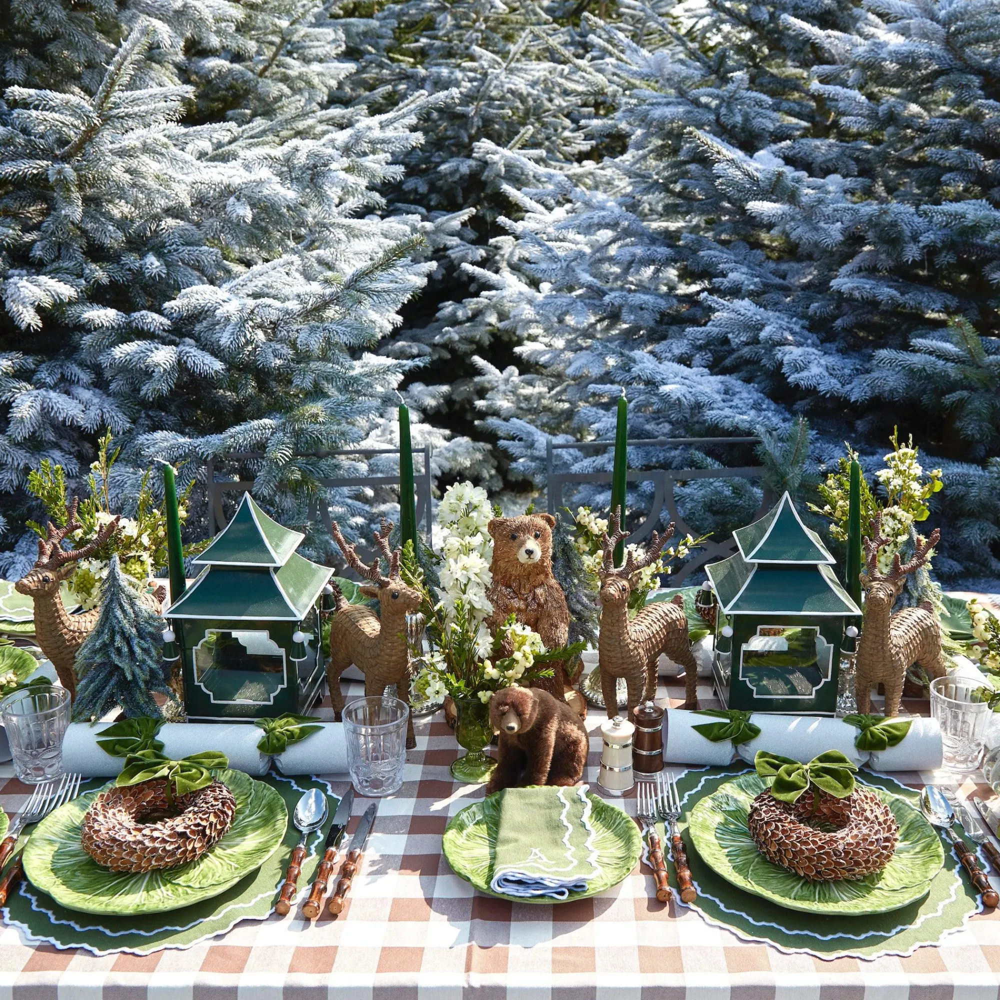 beatrice_forest_green_nap_25.webp Online Beatrice Forest Green Napkins (Set Of 4) Napkins