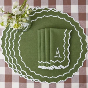 Online Beatrice Forest Green Napkins (Set Of 4) Napkins