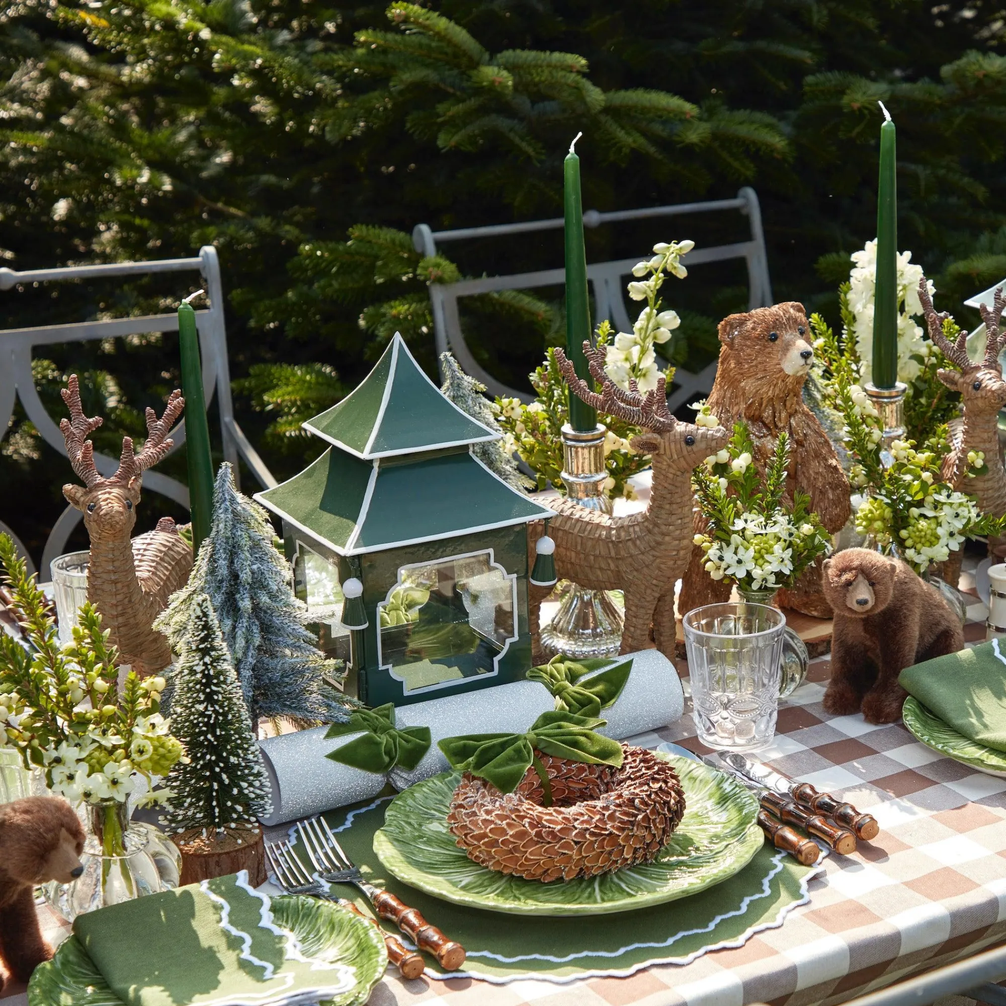 beatrice_forest_green_nap_27.webp Online Beatrice Forest Green Napkins (Set Of 4) Napkins