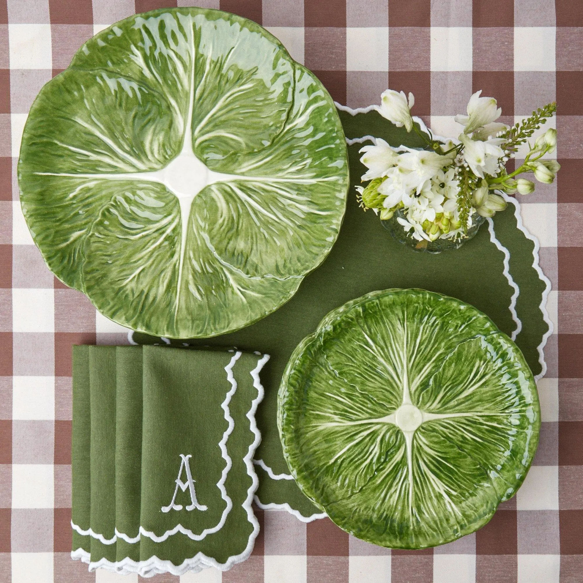 beatrice_forest_green_nap_28.webp Online Beatrice Forest Green Napkins (Set Of 4) Napkins