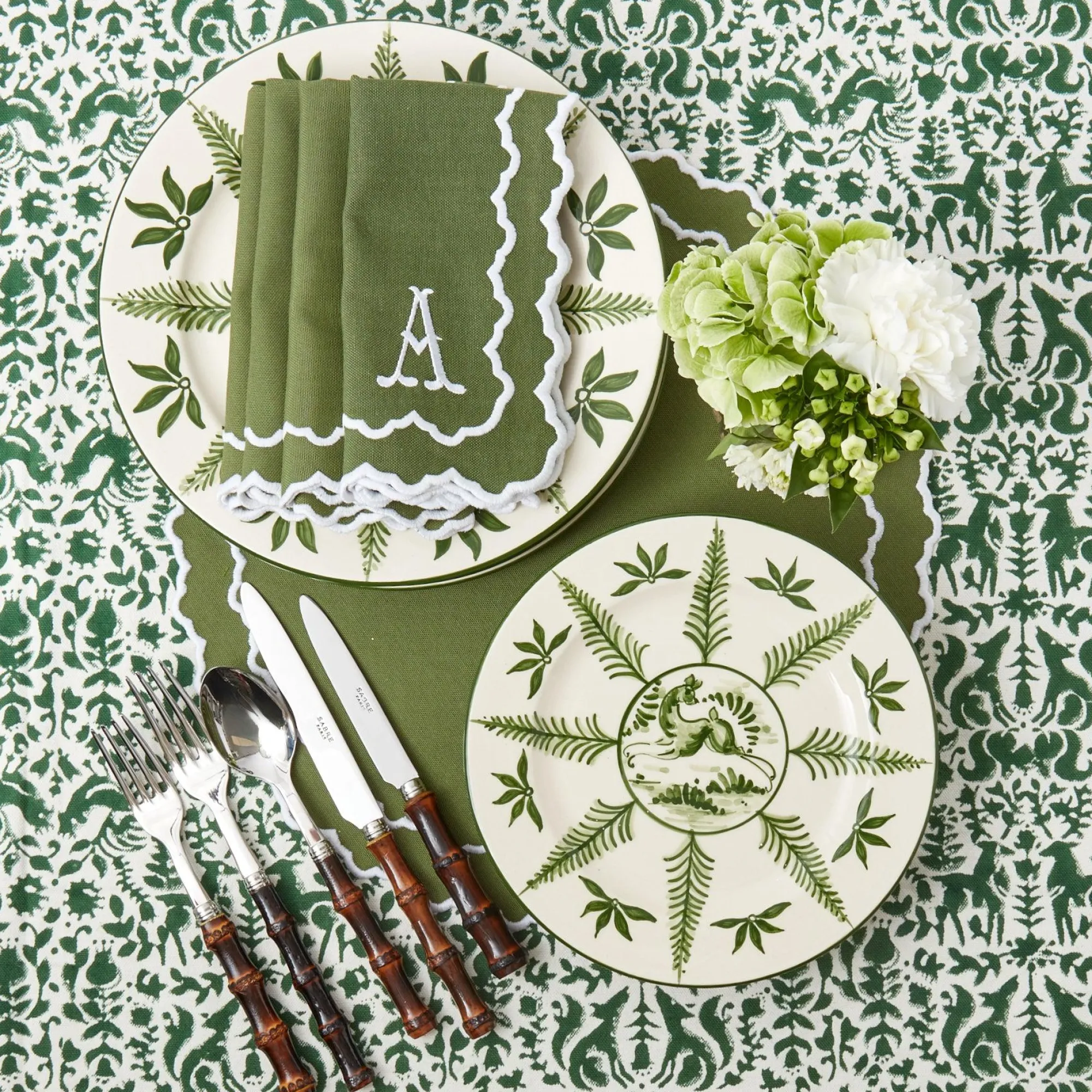 beatrice_forest_green_nap_3.webp Online Beatrice Forest Green Napkins (Set Of 4) Napkins