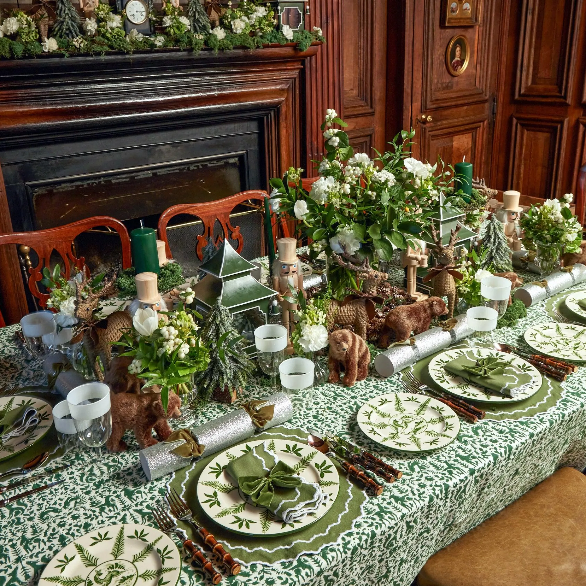 beatrice_forest_green_nap_4.webp Online Beatrice Forest Green Napkins (Set Of 4) Napkins