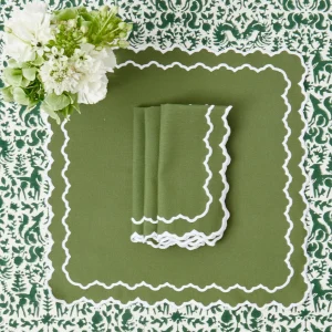 Online Beatrice Forest Green Napkins (Set Of 4) Napkins