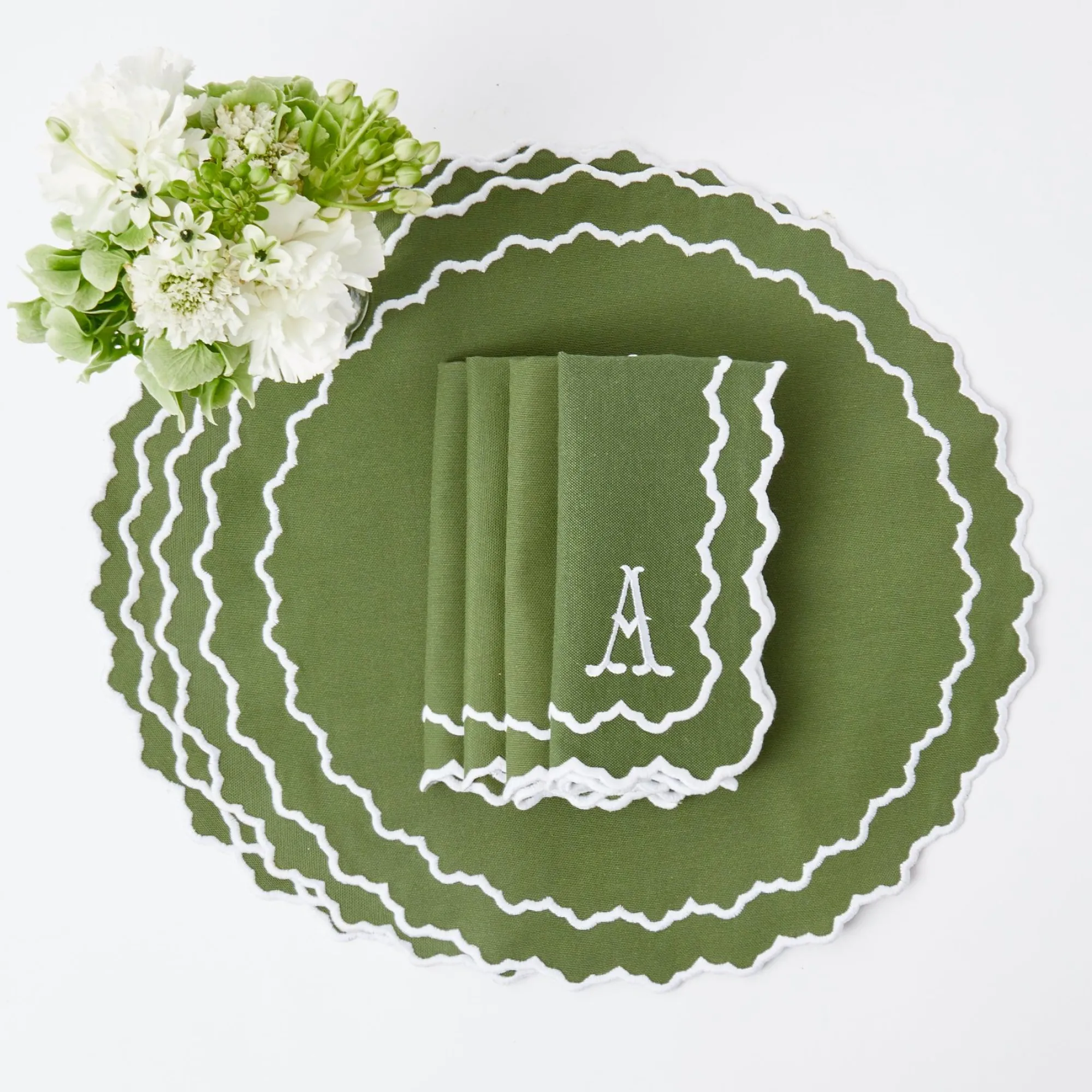 beatrice_forest_green_nap_8.webp Online Beatrice Forest Green Napkins (Set Of 4) Napkins