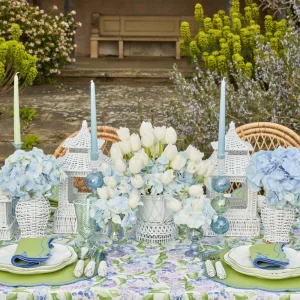 Best Sale Blue & Green Camille Candle Holder (Pair) Candle Holders