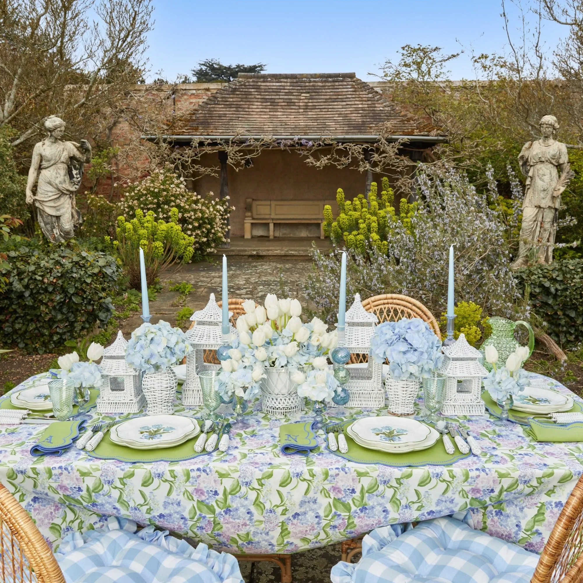 blue__green_camille_candl_4.webp Best Sale Blue & Green Camille Candle Holder (Pair) Candle Holders