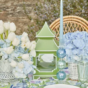 Best Sale Blue & Green Camille Candle Holder (Pair) Candle Holders