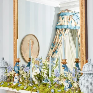 Best Sale Blue & White Parrot Candle Holder (Pair) Candle Holders