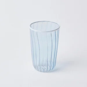 Store Blue & White Rim Water Glasses (Set Of 4) Glasses