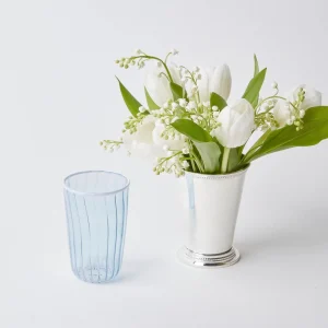 Store Blue & White Rim Water Glasses (Set Of 4) Glasses