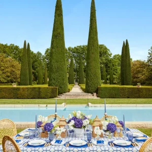 Clearance Blue Bamboo Tablecloth Tablecloths
