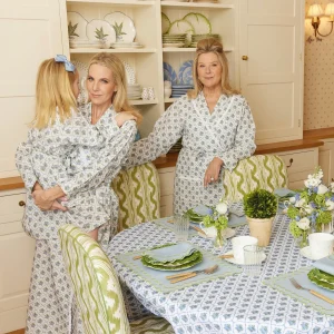 Hot Blue Bouquet Dressing Gown Aprons & Robes