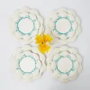 Hot Blue Coral Dinner & Starter Plates (Set Of 8) Starter Plates