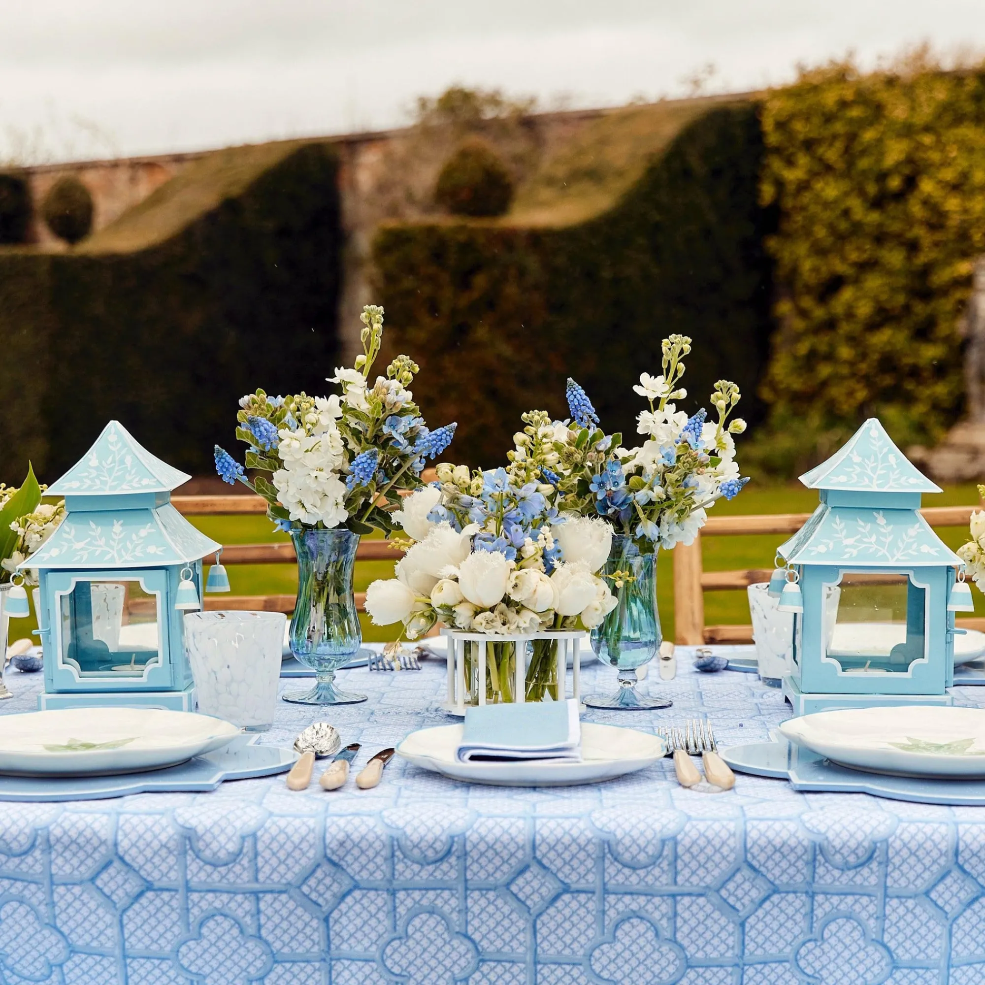 blue_fluted_vases_pair_22.webp Cheap Blue Fluted Vases (Pair) Vases