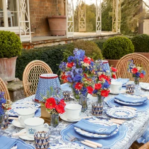 Cheap Blue Fluted Vases (Pair) Vases