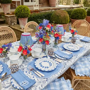 Cheap Blue Fluted Vases (Pair) Vases