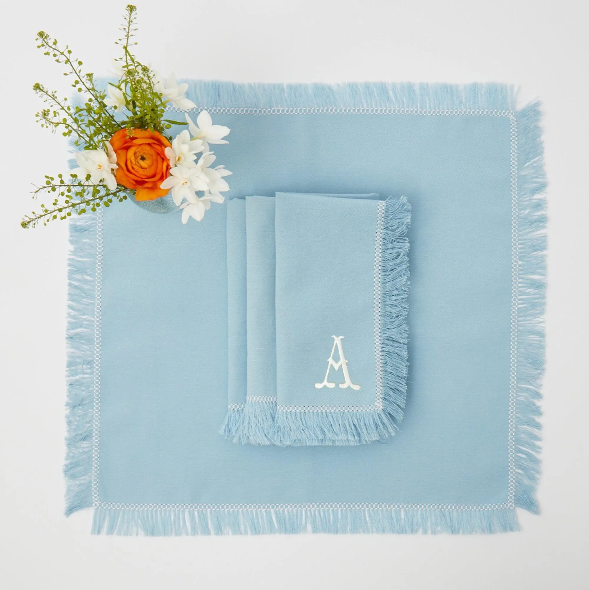 blue_fringe_napkins_set_o_12.webp Store Blue Fringe Napkins (Set Of 4) Napkins