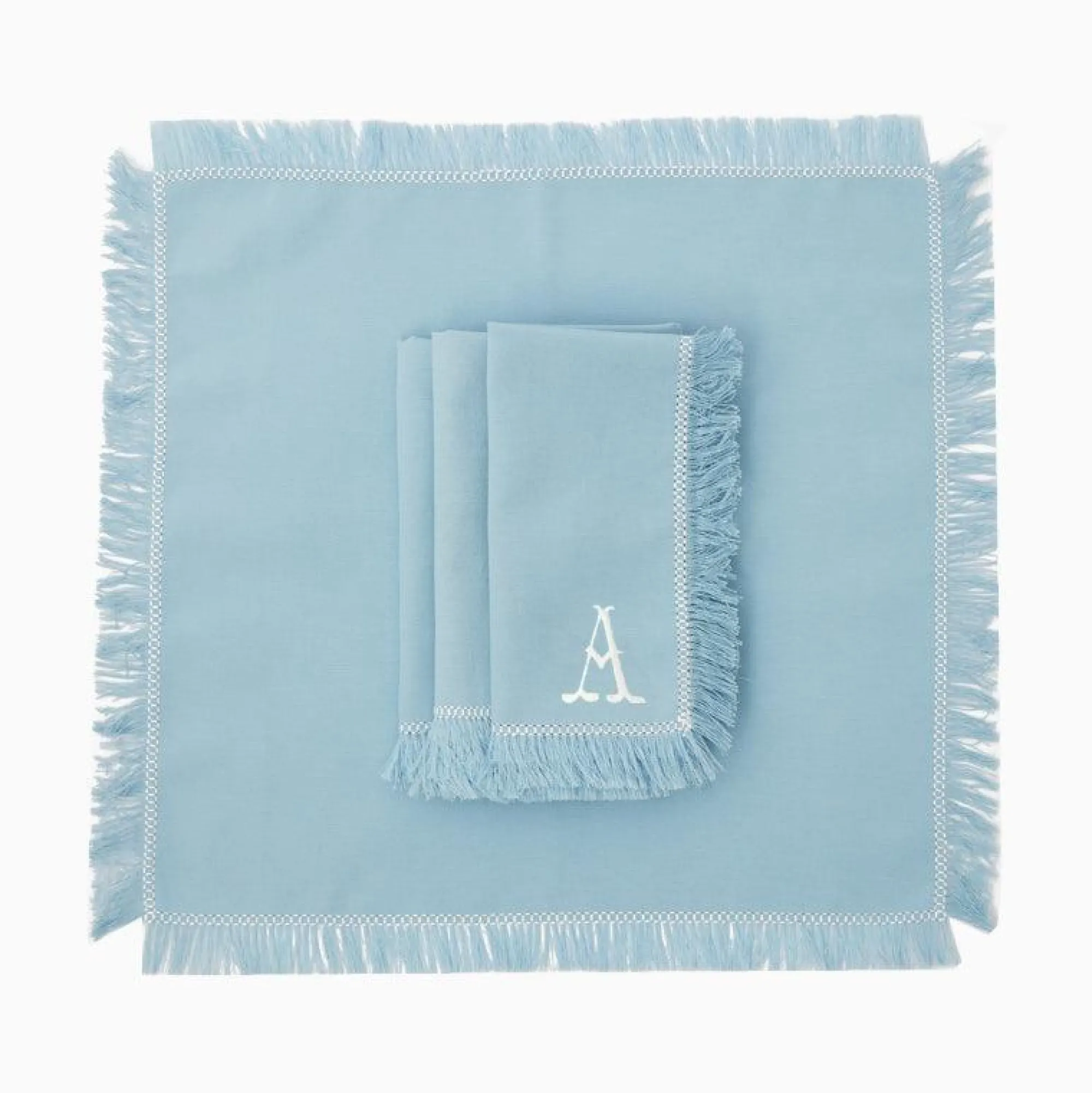 blue_fringe_napkins_set_o_17.webp Store Blue Fringe Napkins (Set Of 4) Napkins
