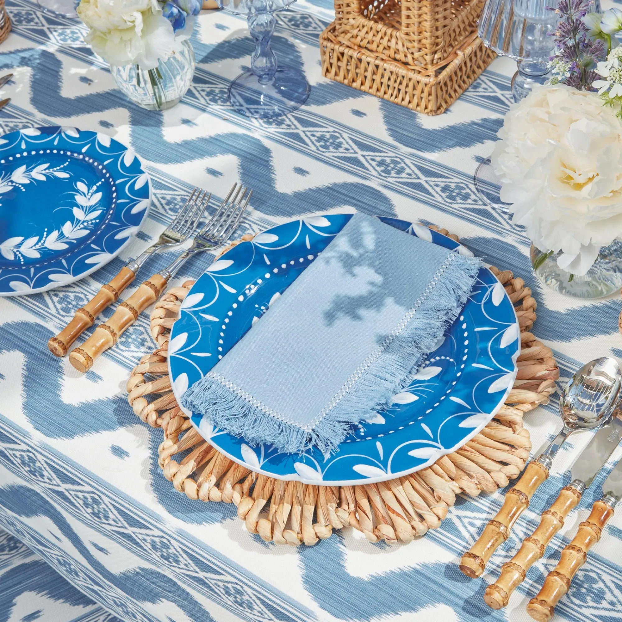 blue_fringe_napkins_set_o_7.webp Store Blue Fringe Napkins (Set Of 4) Napkins