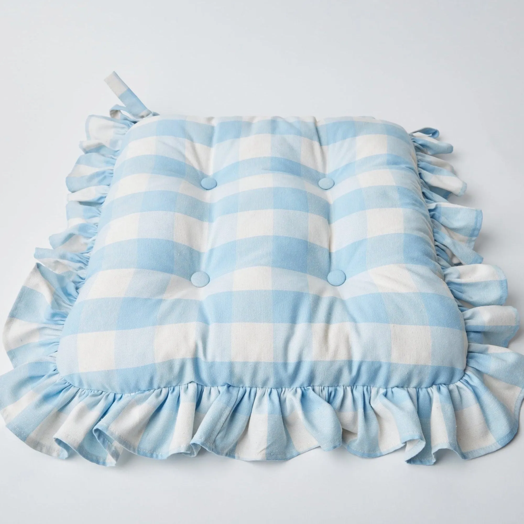 blue_gingham_ruffle_seat__11-1.webp Sale Blue Gingham Ruffle Seat Pad Cushion Cushions