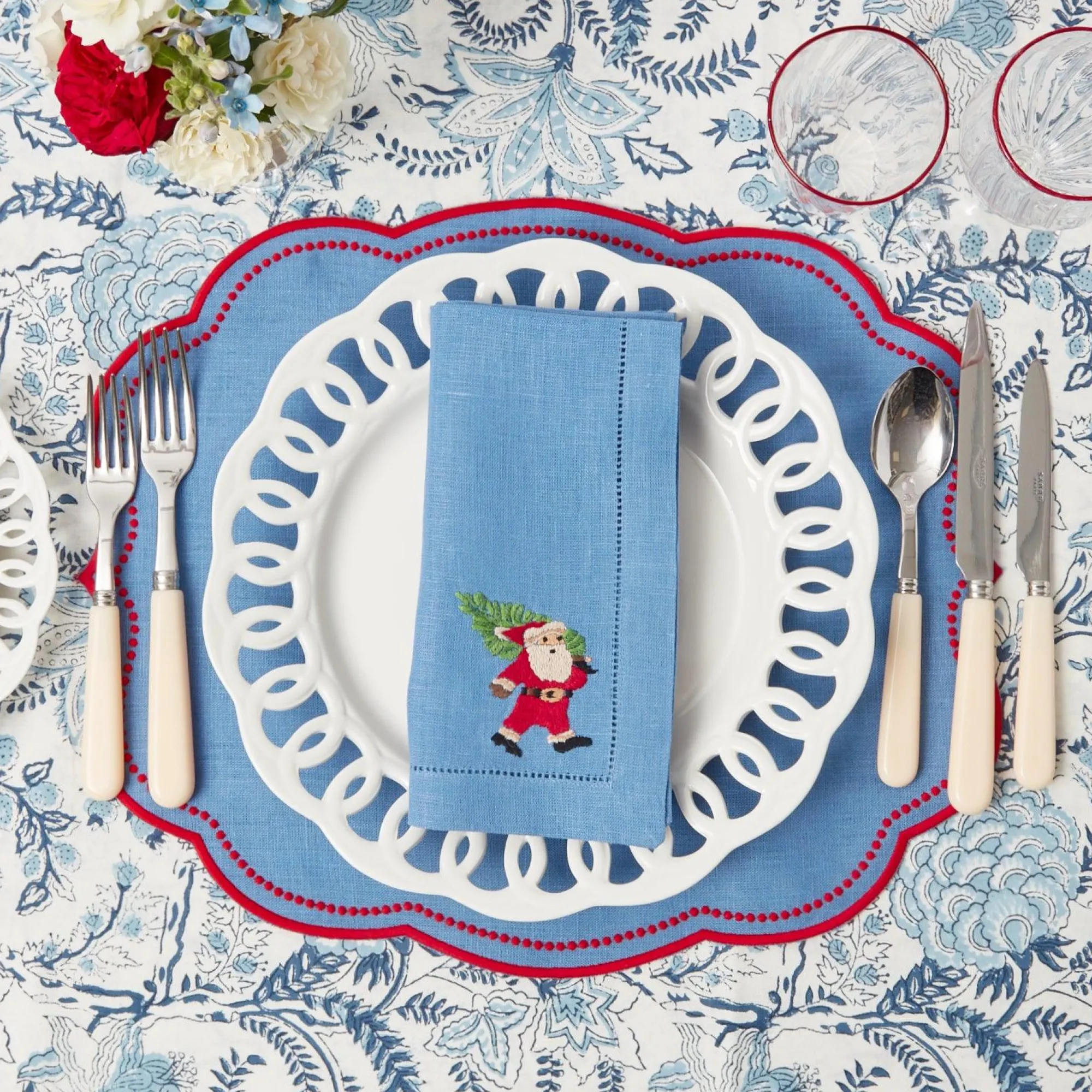 blue_hand_embroidered_fat_17.webp Cheap Blue Hand Embroidered Father Christmas Napkins (Set Of 4) Napkins