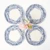 Best Blue Lily Of The Valley Dinner & Starter Plates (Set Of 8) Crockery Sets