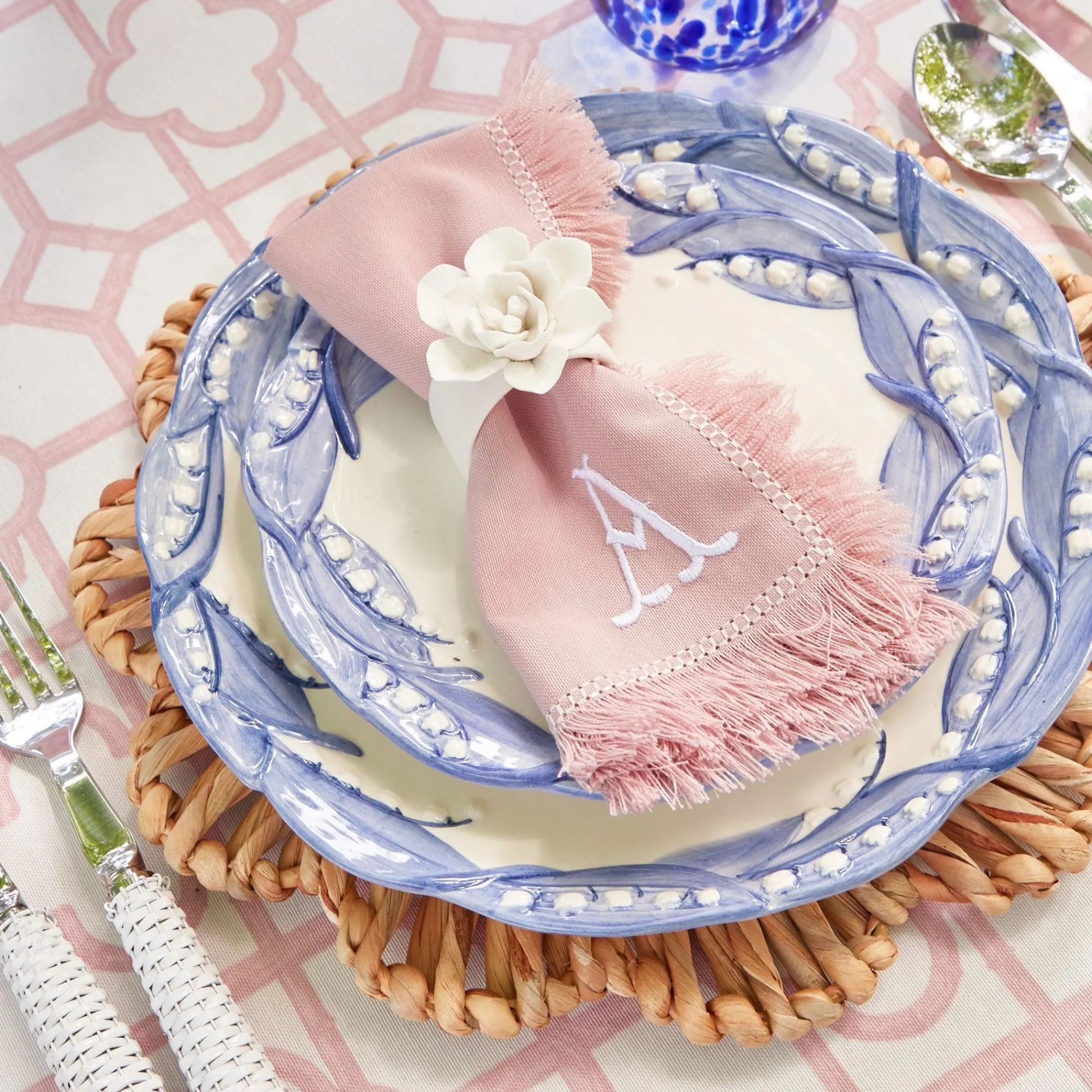 blue_lily_of_the_valley_d_5-1.webp Best Blue Lily Of The Valley Dinner & Starter Plates (Set Of 8) Crockery Sets