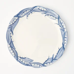 Cheap Blue Lily Of The Valley Dinner & Starter Plates (Set Of 8) Dinner Plates