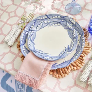 Fashion Blue Lily Of The Valley Starter Plates (Set Of 4) Starter Plates