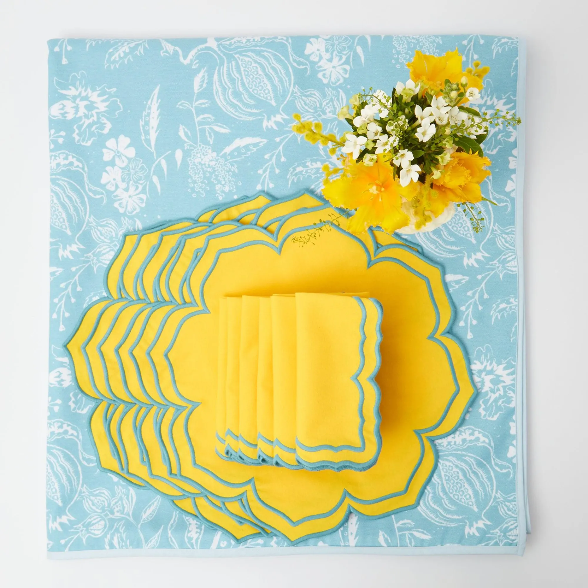 blue_melograno__fleur_yel_10.webp New Blue Melograno & Fleur Yellow Linen Set Table Linen Sets