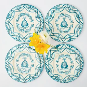 Online Blue Melograno Dinner & Starter Plates (Set Of 8) Dinner Plates