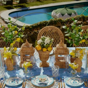 New Blue Melograno Starter Plates (Set Of 4) Crockery Sets