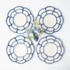 Online Blue Petal Bamboo Dinner & Starter Plates (Set Of 8) Dinner Plates